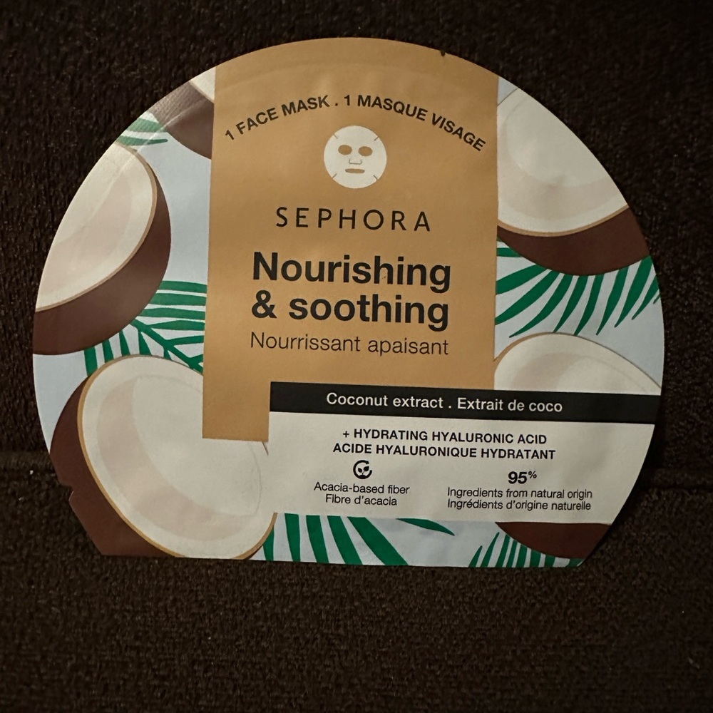 BRAND NEW WITH TAGS. Sephora Nourishing & Soothing Face Mask. Coconut extract